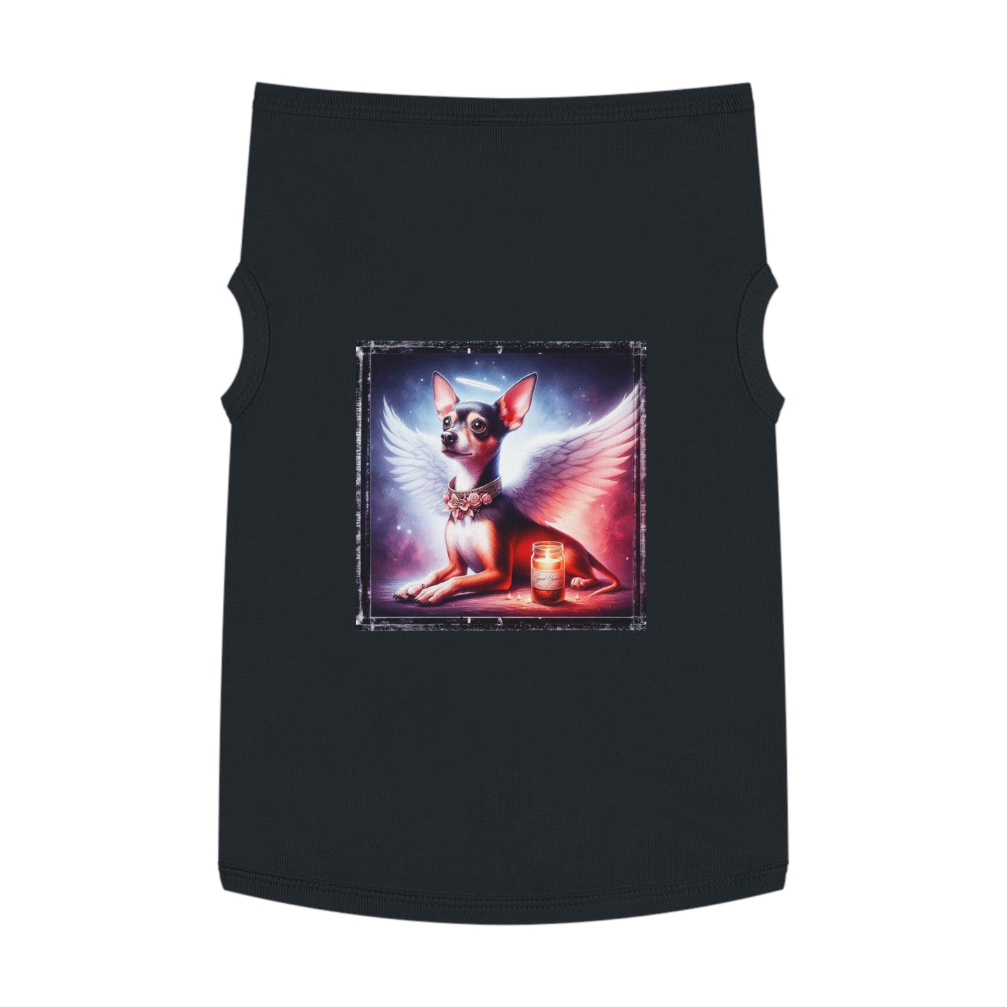 Pet Tank Top Rat Terrier Angel Pets Printify XL Black