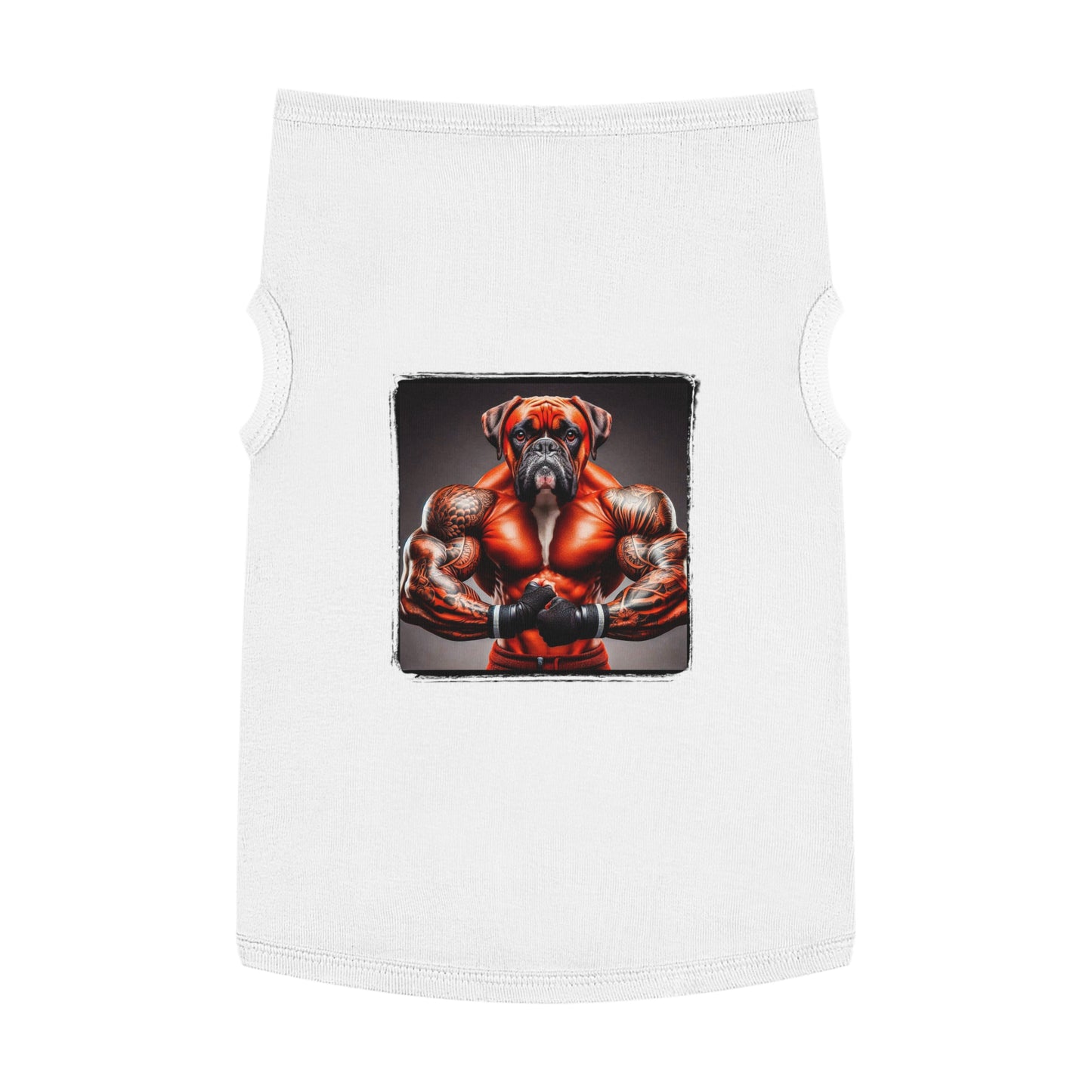 Pet Tank Top Boxer Pets Printify XL White