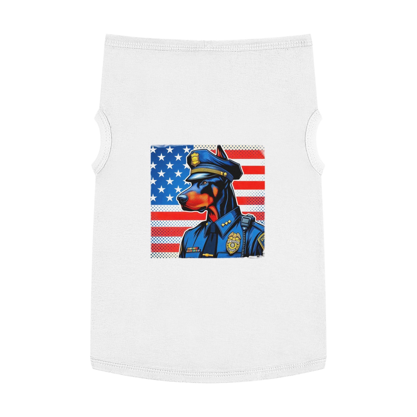 Pet Tank Top Doberman war cop t shirt Pets Printify XL White