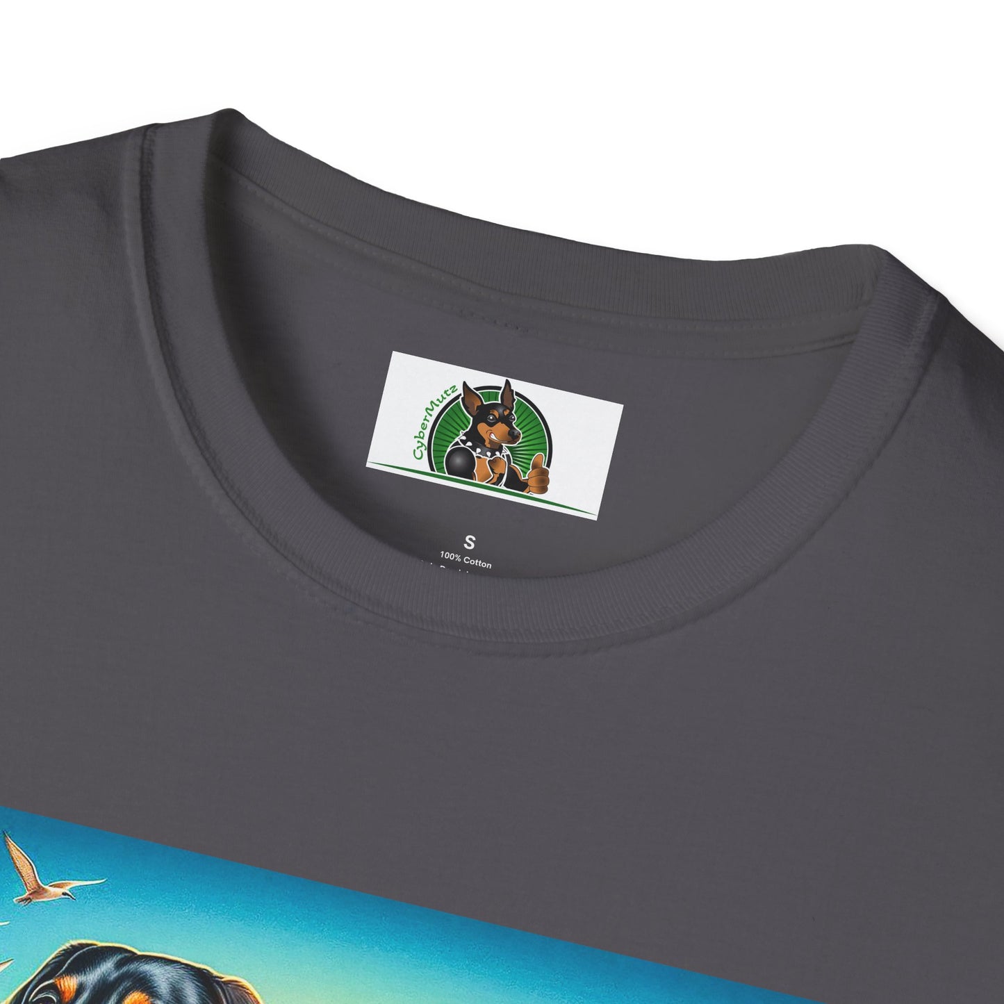 Dachshund car driving t shirt T-Shirt Printify