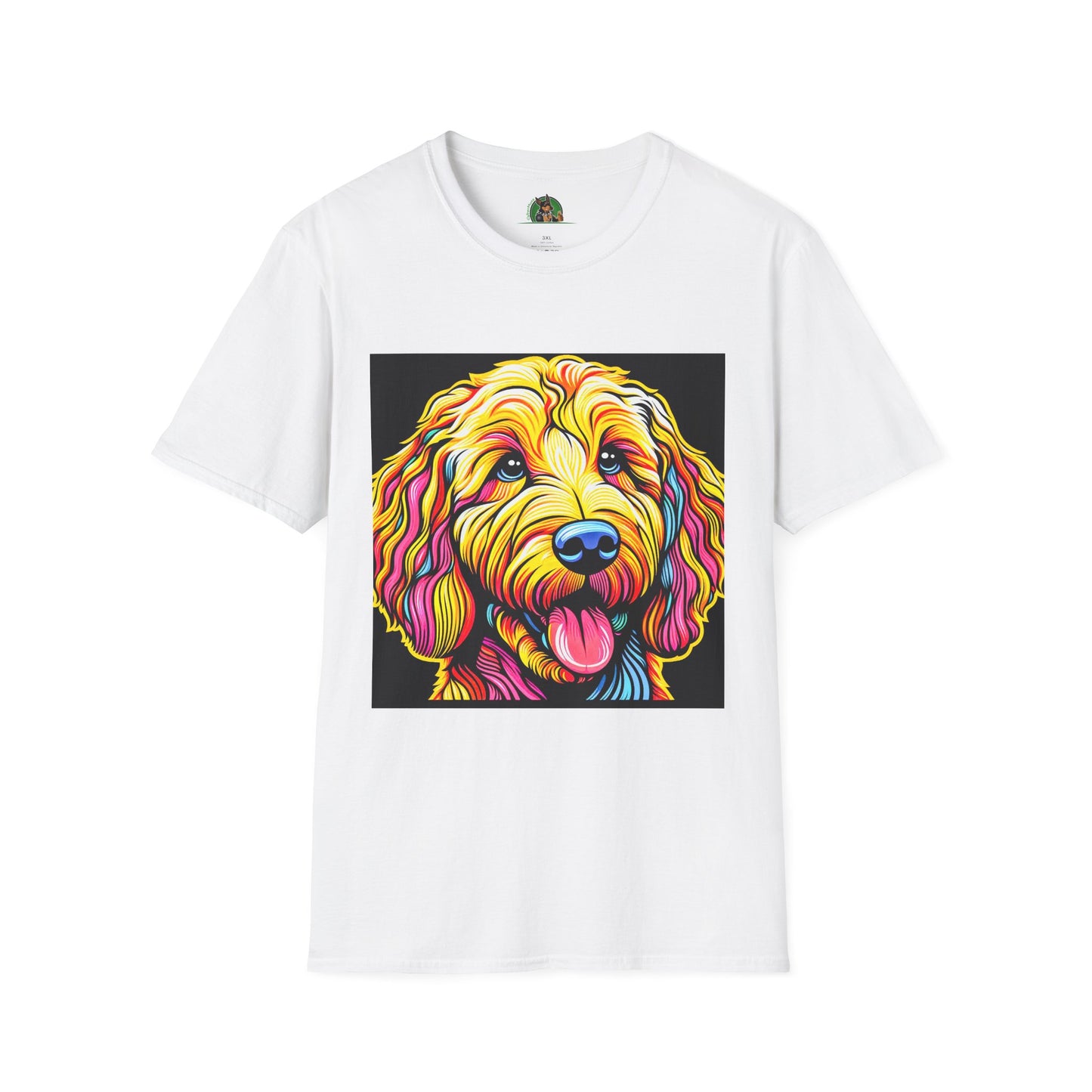 Golden Doodle pretty colors t shirt T-Shirt Printify XS White