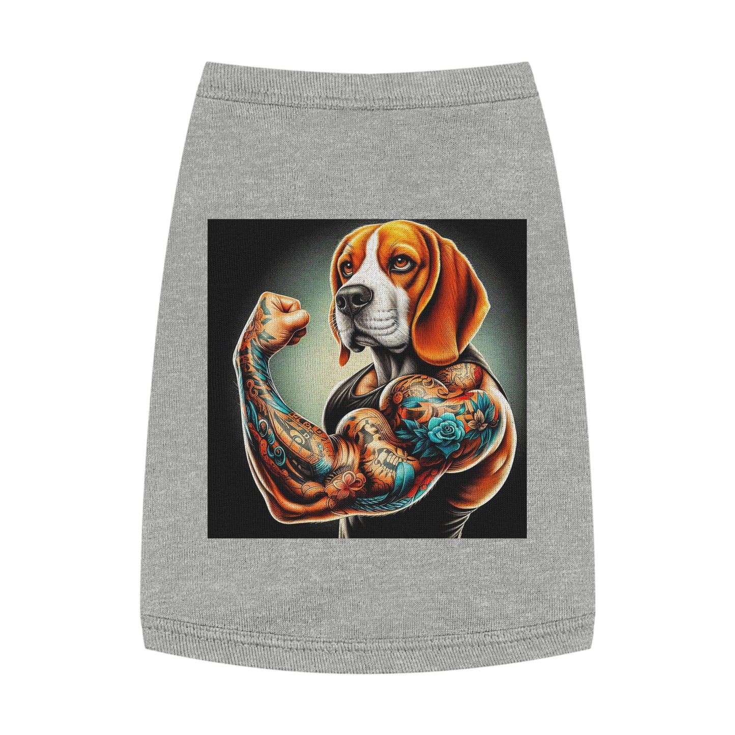 Pet Tank Top Beagle Muscle Dog Pets Printify M Heather