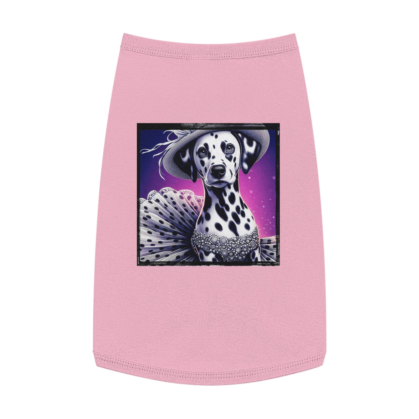 Pet Tank Top Dalmatian pretty in spots t shirt Pets Printify L Pink