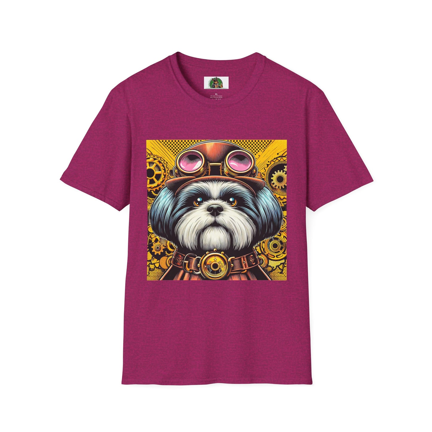 Shih Tzu steam punk T-Shirt Printify S Antique Heliconia