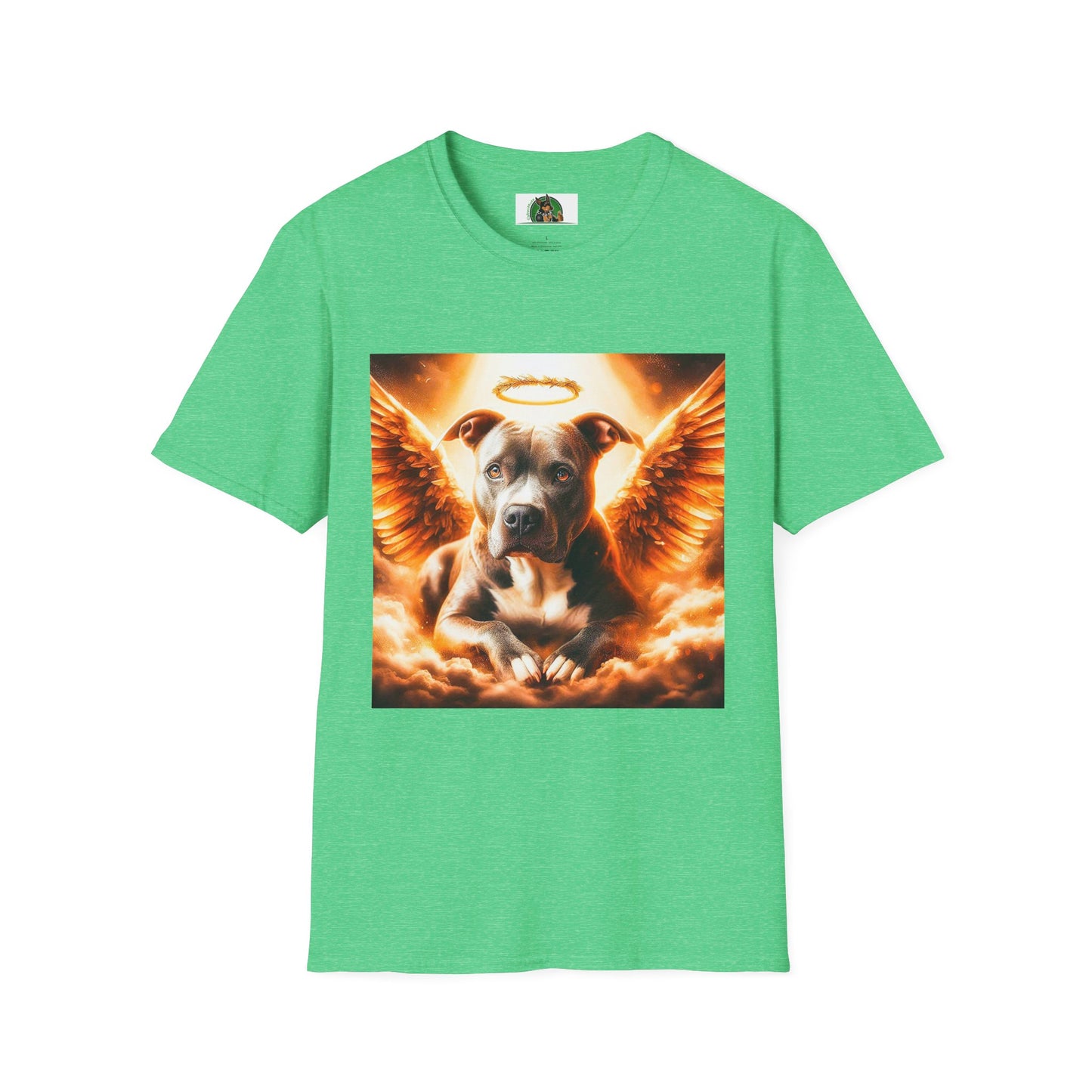 Pit Bull heavenly Angel shirt T-Shirt Printify S Heather Irish Green