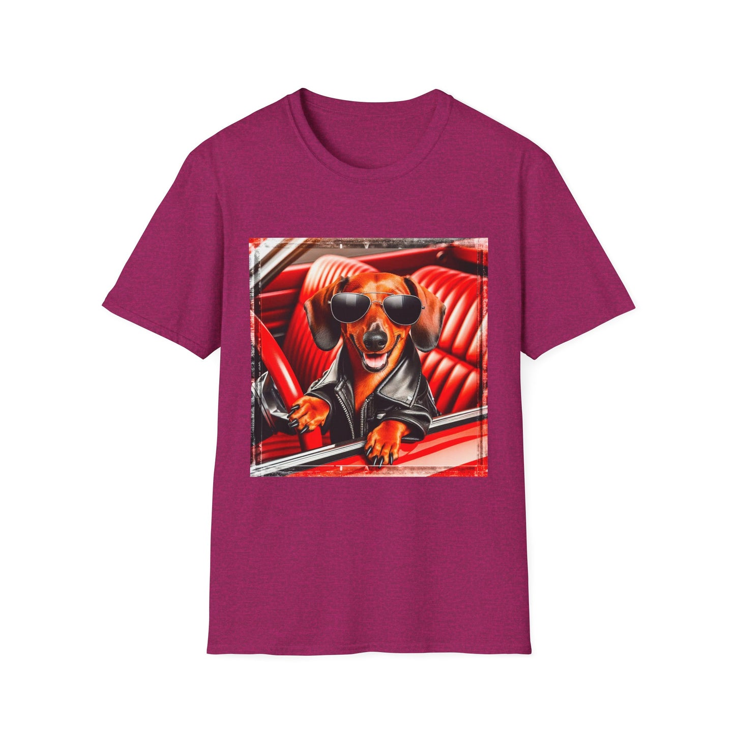 Wacky Dachshund grease lightning t shirt T-Shirt Printify S Antique Heliconia