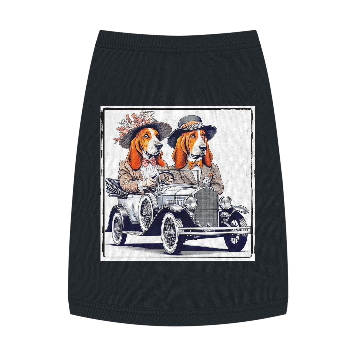 Pet Tank Top Wacky Basset Hound Pets Printify M Black