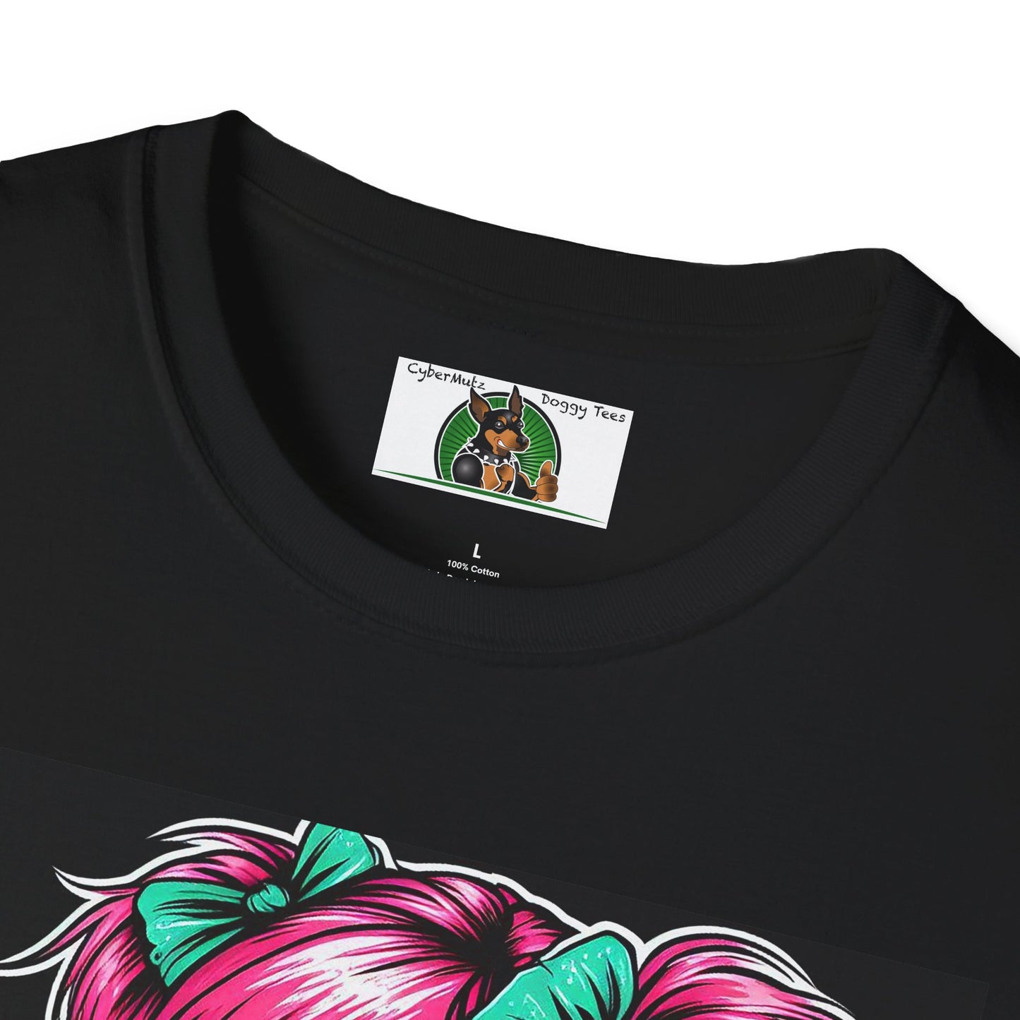 Zombie Pinup Girl with Flowers T-Shirt Printify