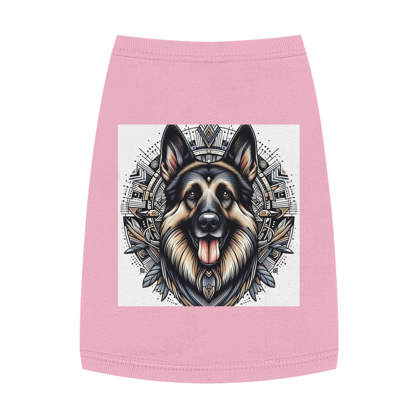 German Shepherd metal leaves shirt Pets Printify M Pink