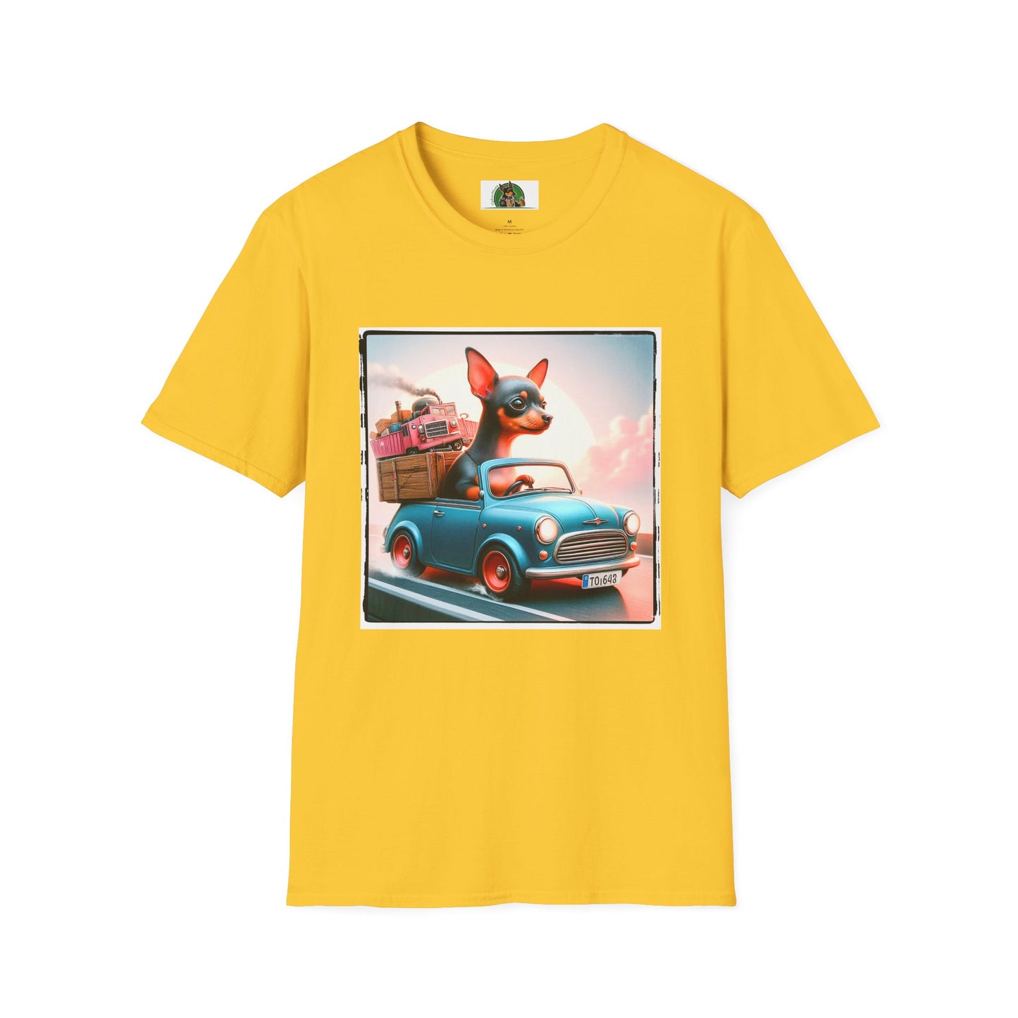 Min Pin T-Shirt tiny baby driver T-Shirt Printify S Daisy