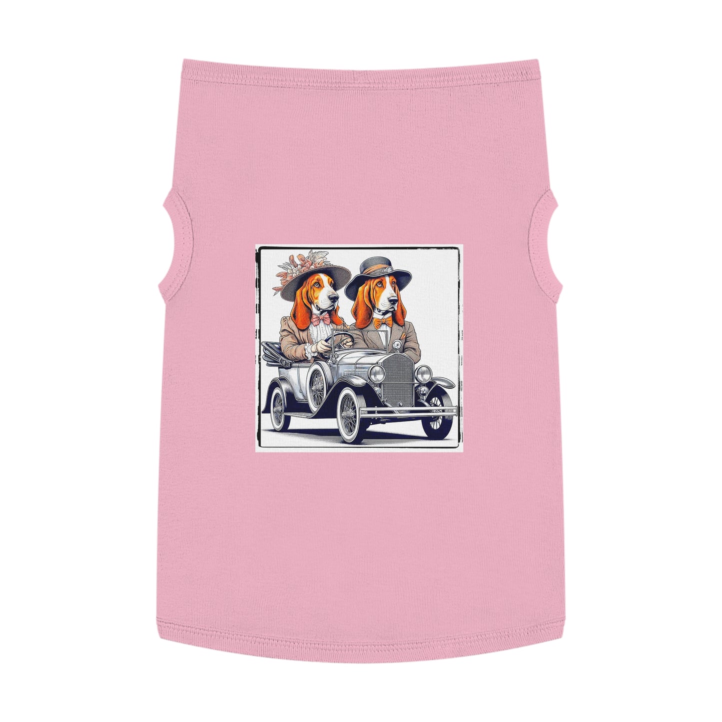 Pet Tank Top Wacky Basset Hound Pets Printify XL Pink