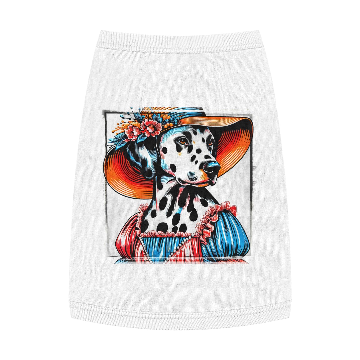 Pet Tank Top Dalmatian dress up t shirt Pets Printify