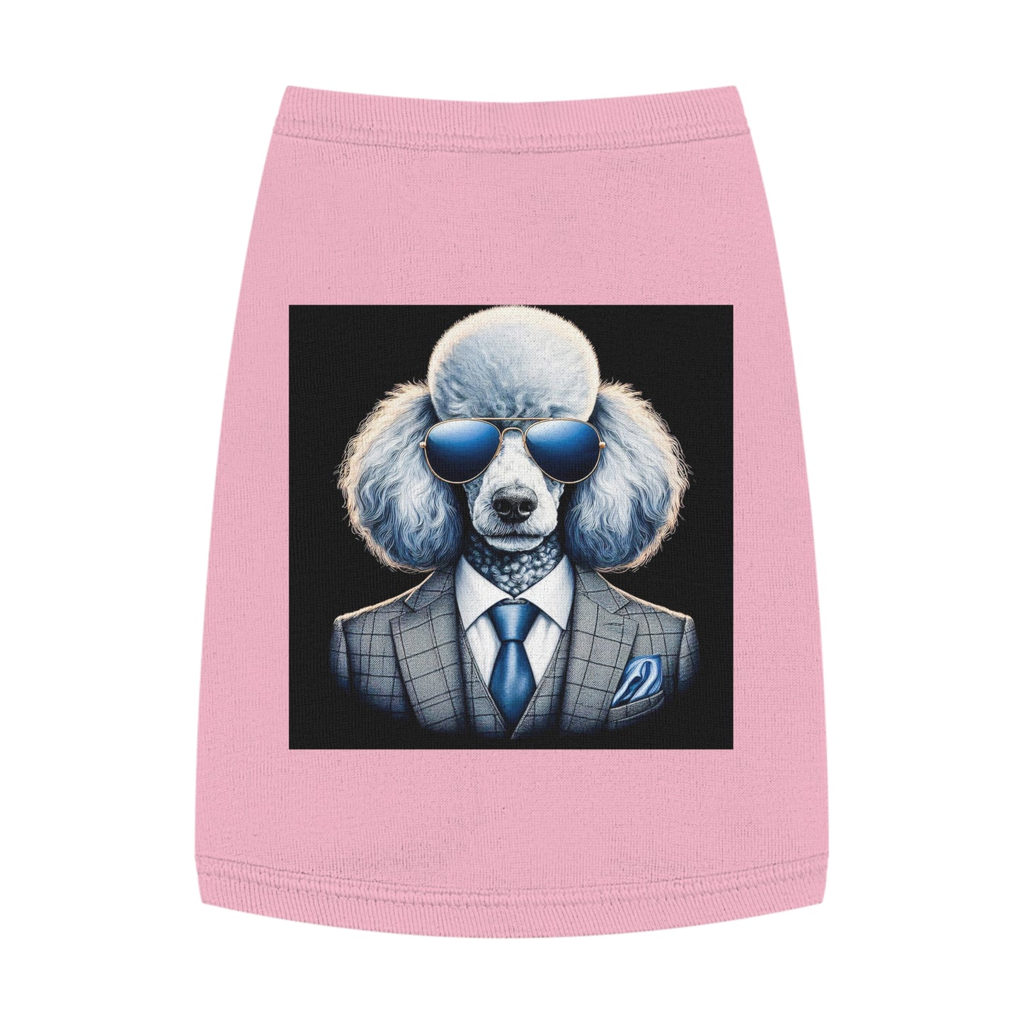Pet Tank Top Poodle serious business Pets Printify M Pink