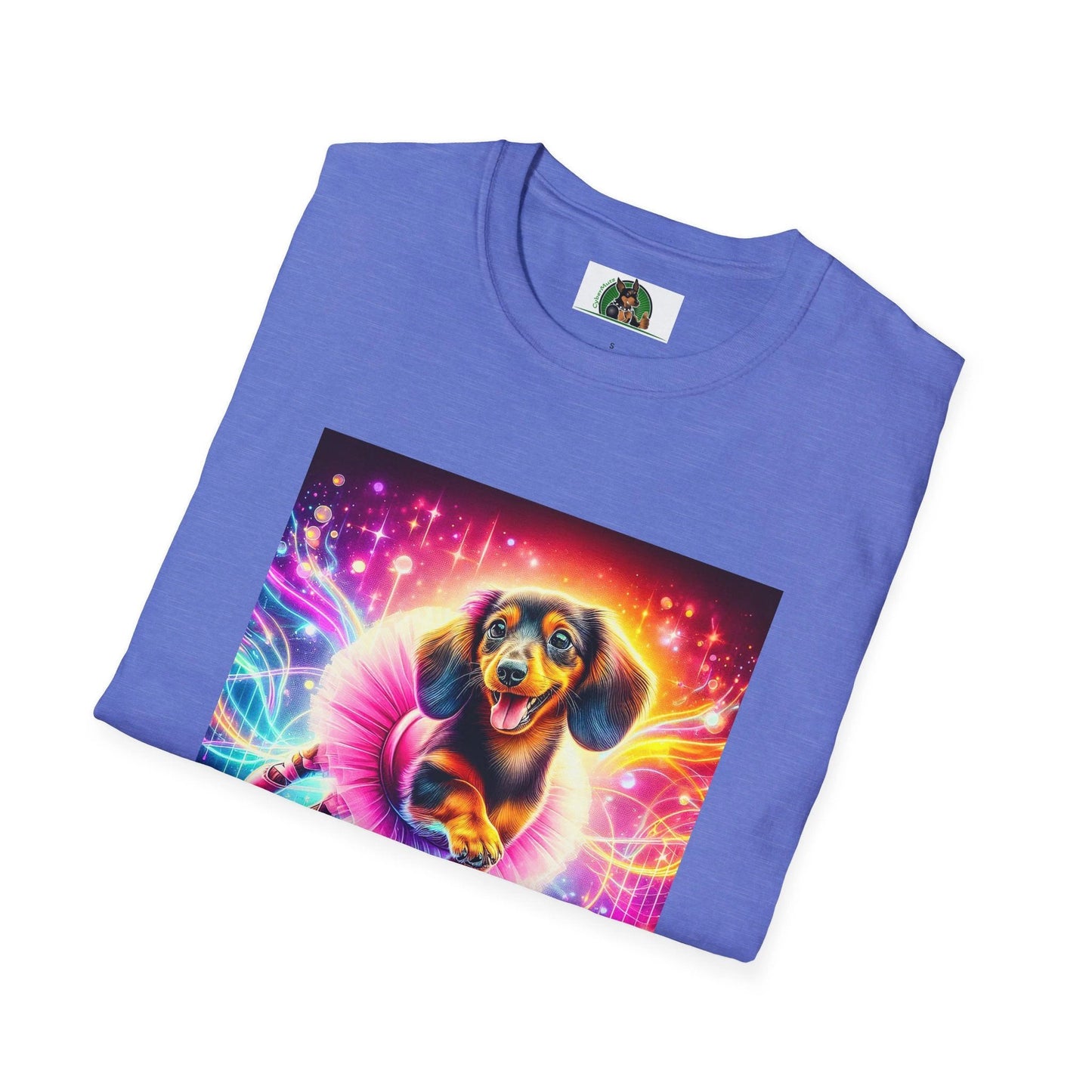 Prima Doxie Ballerina Dachshund Tee Whimsical Long Bodied Dog Art Shirt by CyberMutz