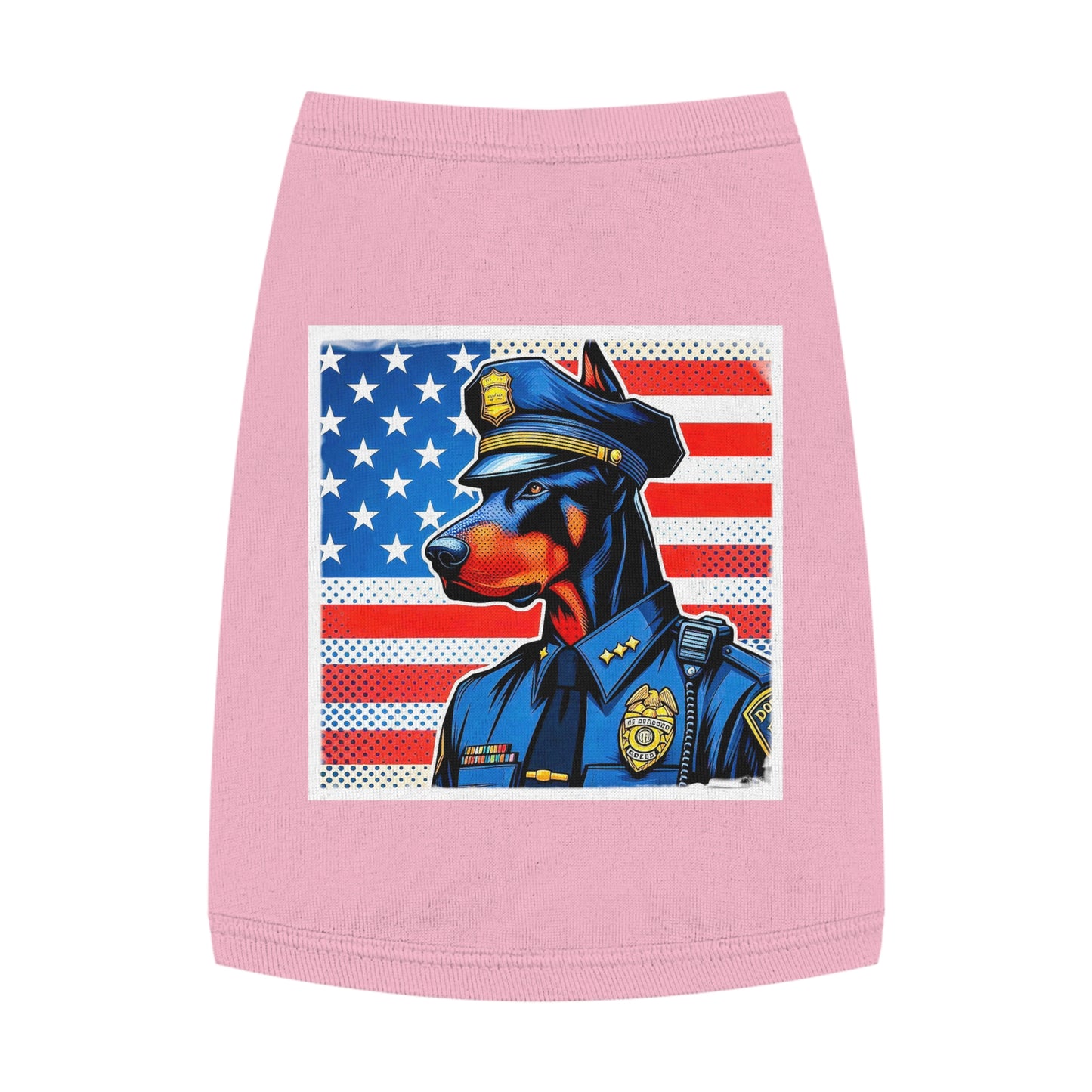 Pet Tank Top Doberman war cop t shirt Pets Printify M Pink