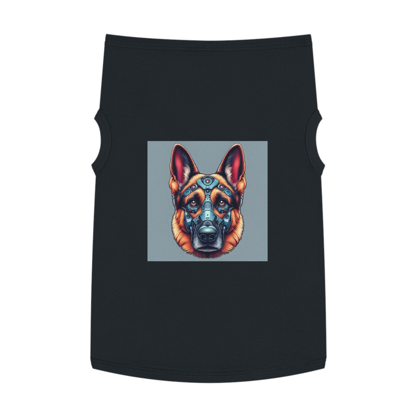 German Shepherd robot shirt Pets Printify XL Black