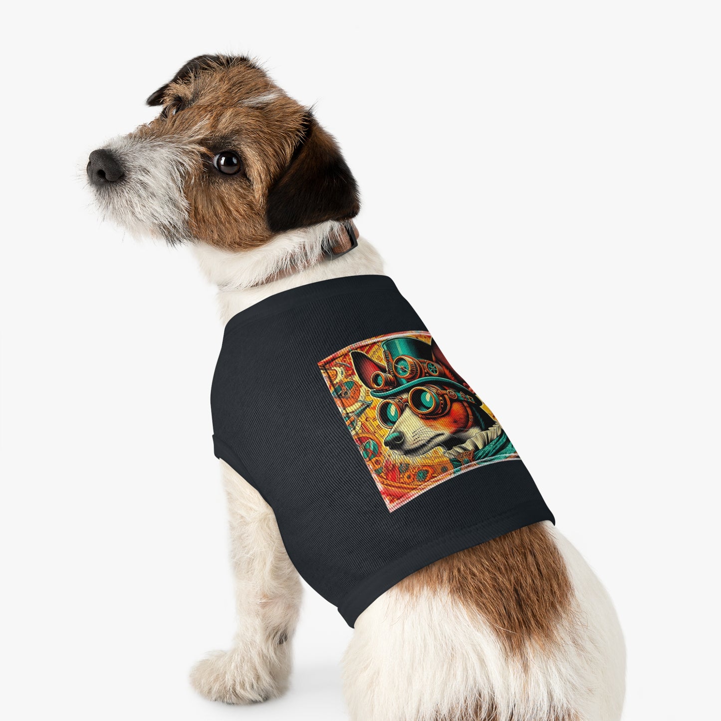 Pet Tank Top Rat Terrier steam punk Pets Printify