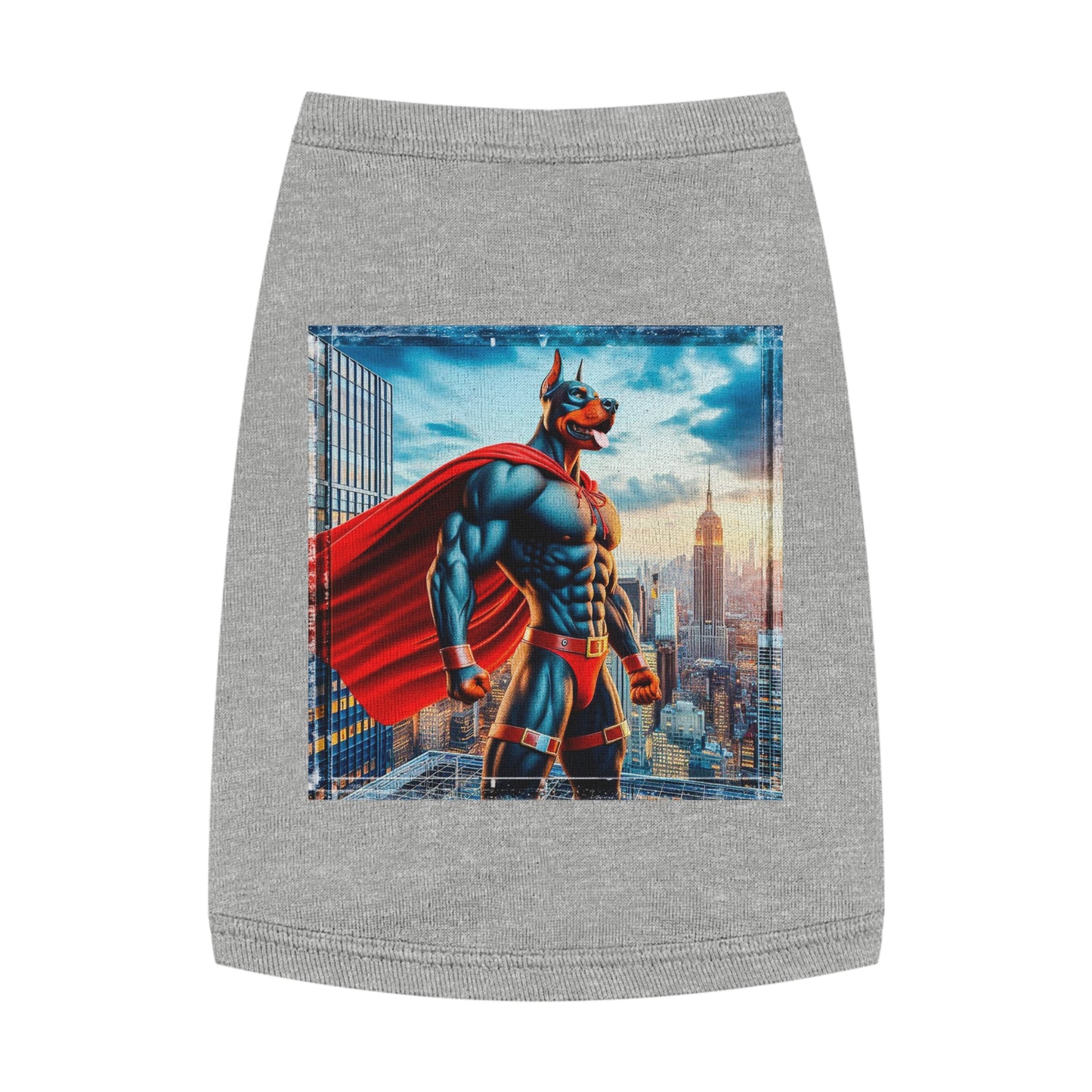Pet Tank Top Doberman muscleman hero t shirt Pets Printify M Heather
