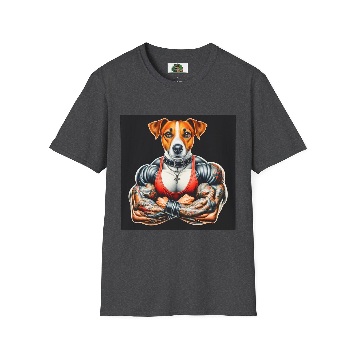 Jack Russell Buff Dog T-Shirt Printify S Dark Heather