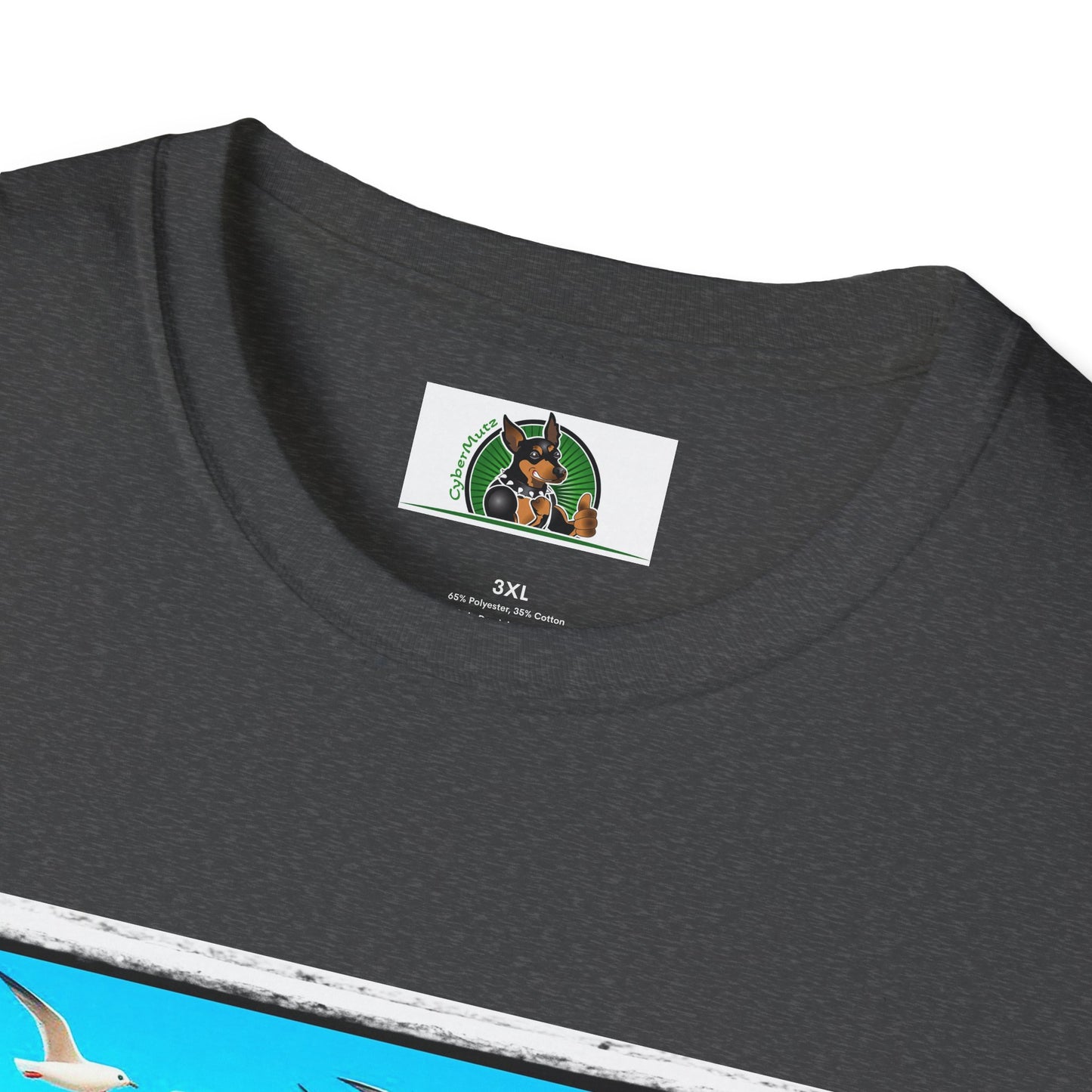 Yorkie blue waves shirt T-Shirt Printify