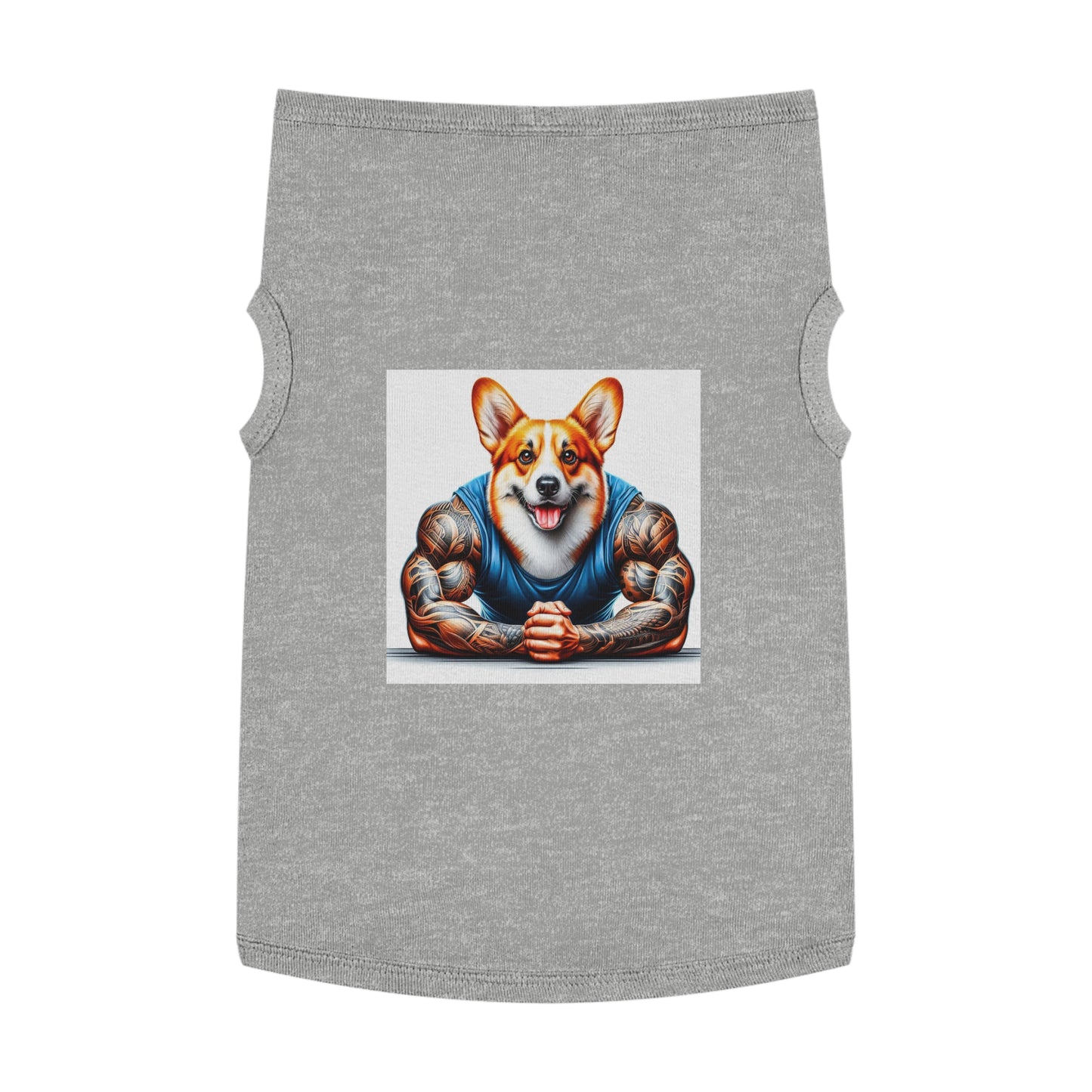 Pet Tank Top Pembroke Welsh Corgi arm day Pets Printify XL Heather