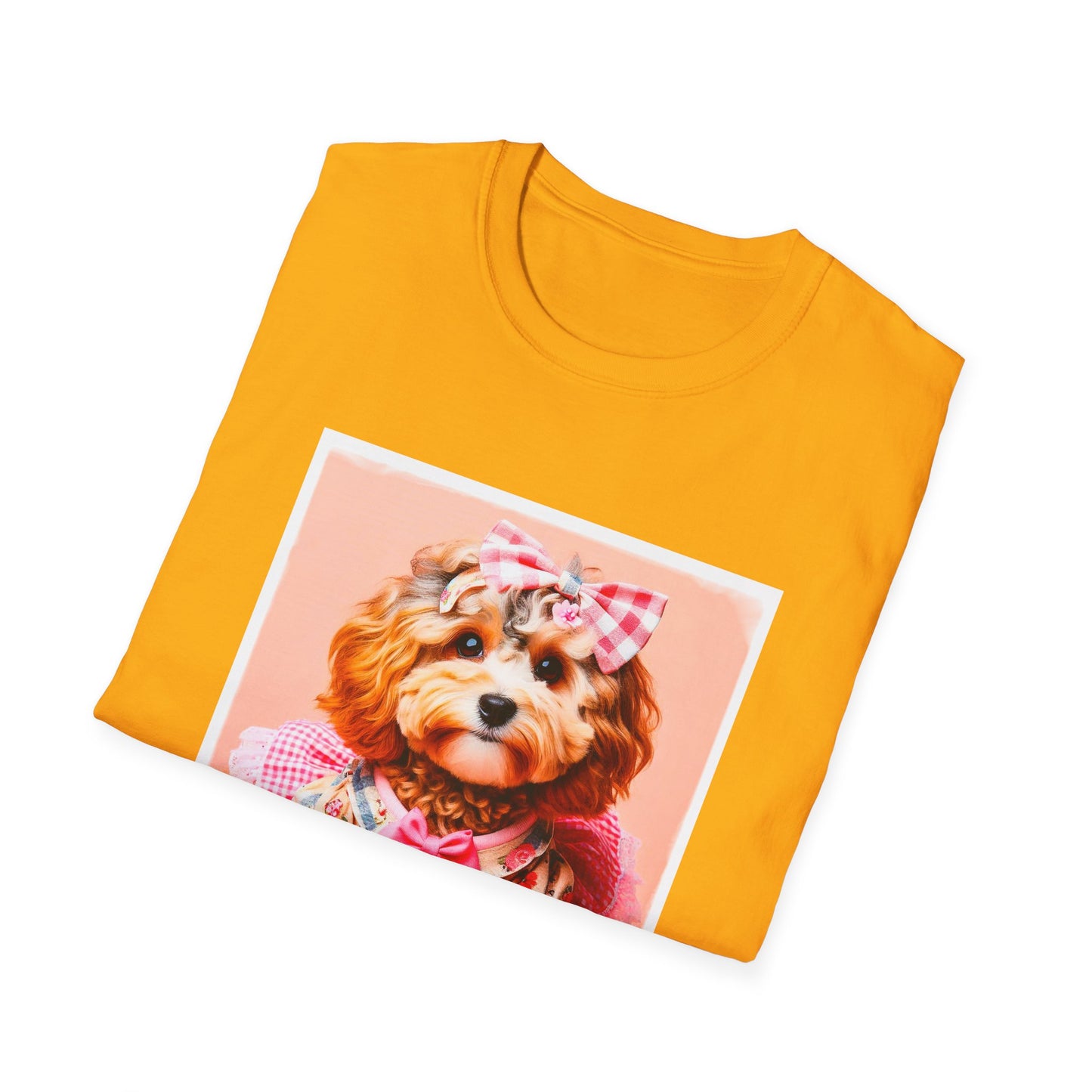 CockerPoo pretty pink bow t shirt