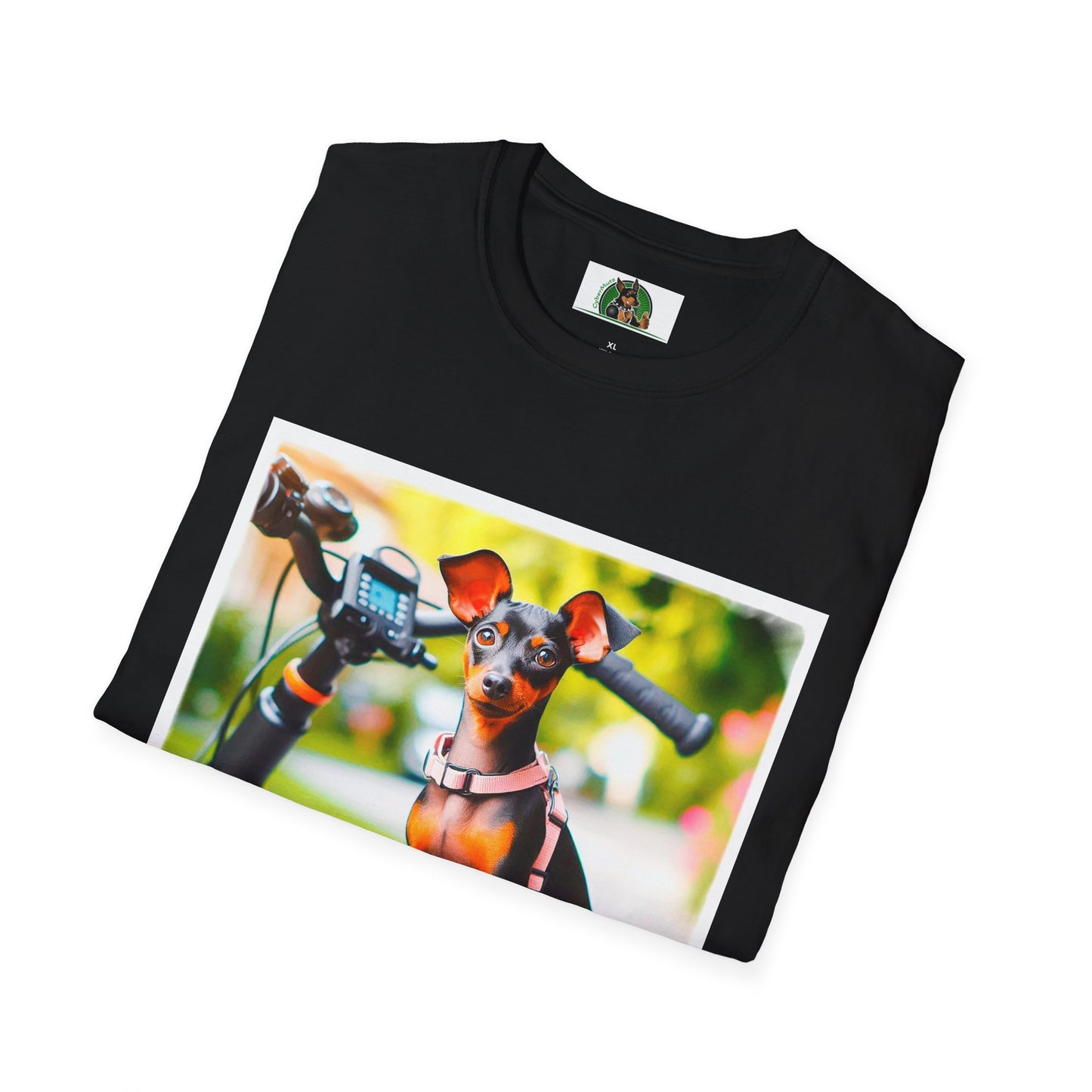 Min Pin T-Shirt bike riding T-Shirt Printify