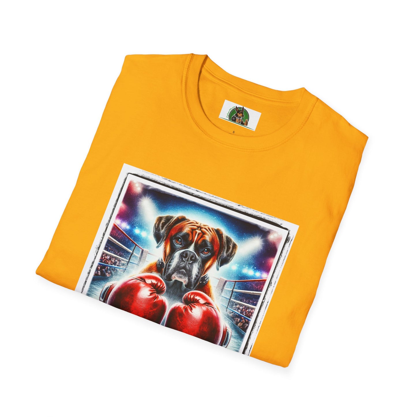 Boxer Dog With Boxing Gloves Shirt T-Shirt Printify