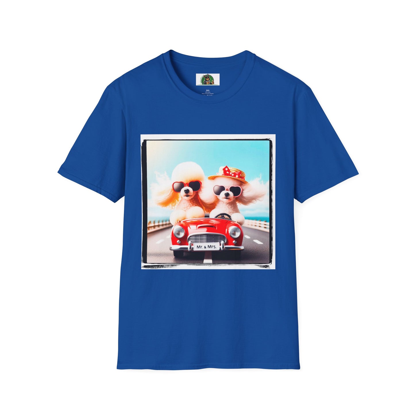 Wacky Poodle driving fun shirt T-Shirt Printify XS Royal