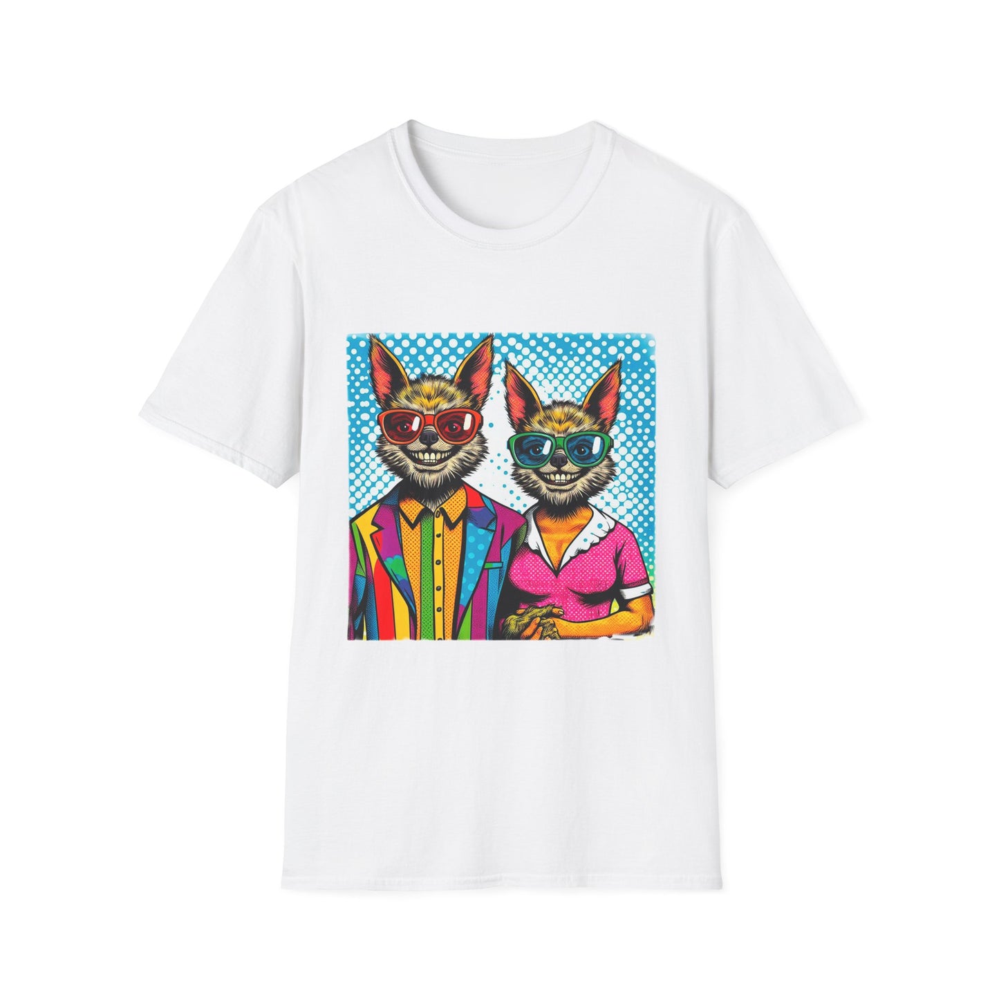 Chupacabra smiling couple t shirt T-Shirt Printify XS White