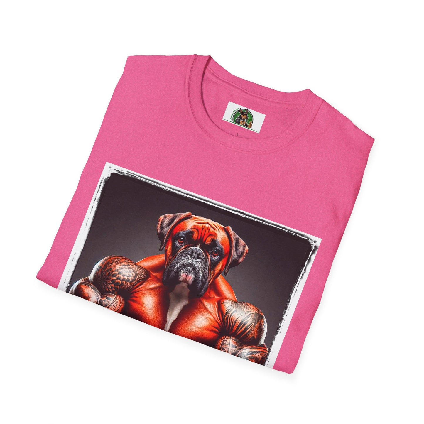 Boxer Muscle Dog Shirt T-Shirt Printify