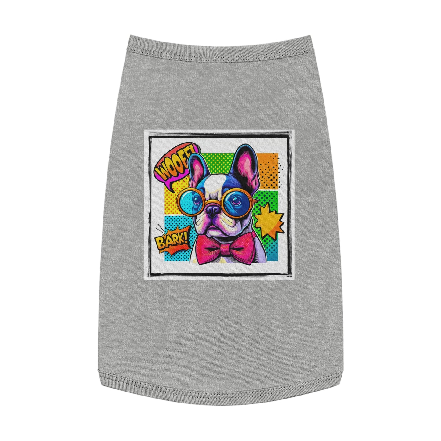 Wacky Pet Tank Top French Bulldog comic book t shirt Pets Printify L Heather