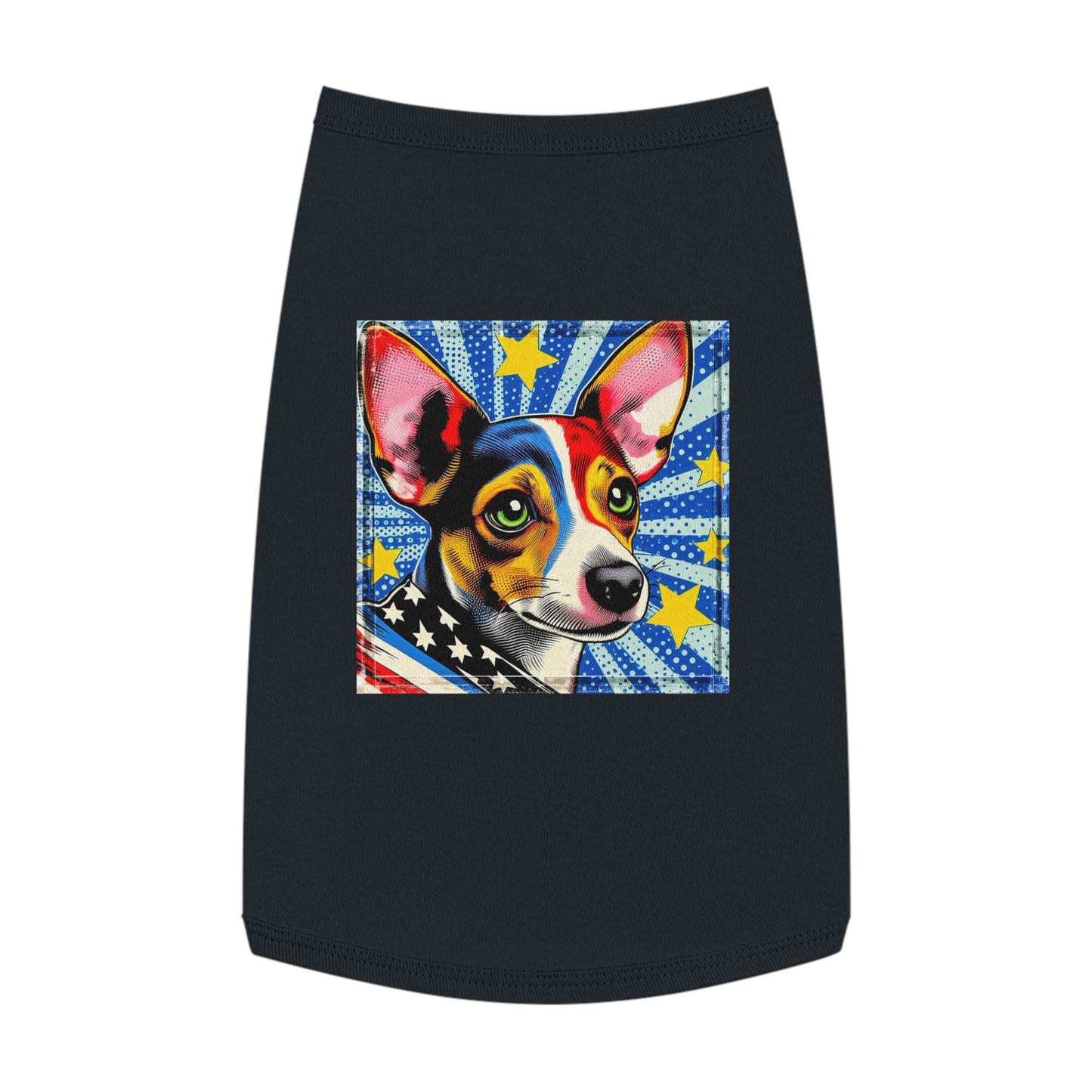 Pet Tank Top Rat Terrier American cutie Pets Printify L Black