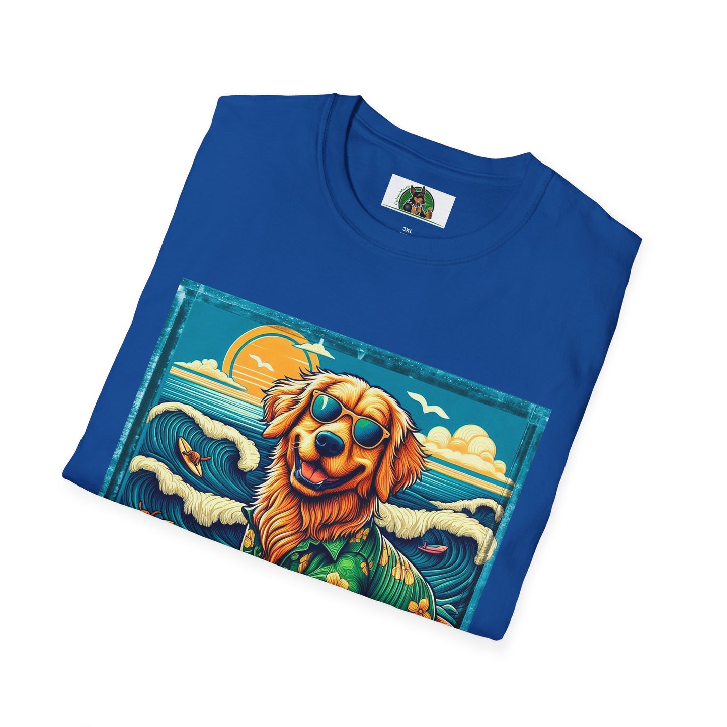 Golden Retriever surfing beauty shirt T-Shirt Printify