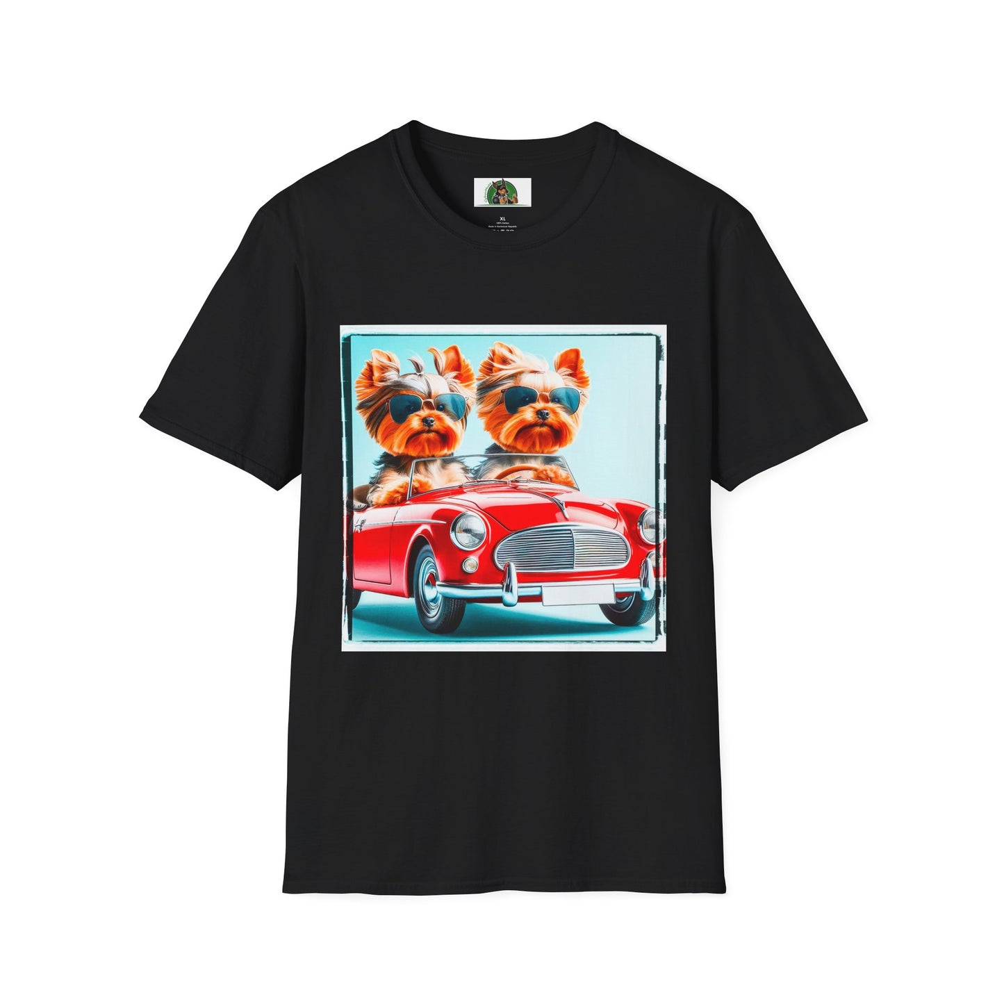Wacky Yorkie fun girls shirt T-Shirt Printify XS Black