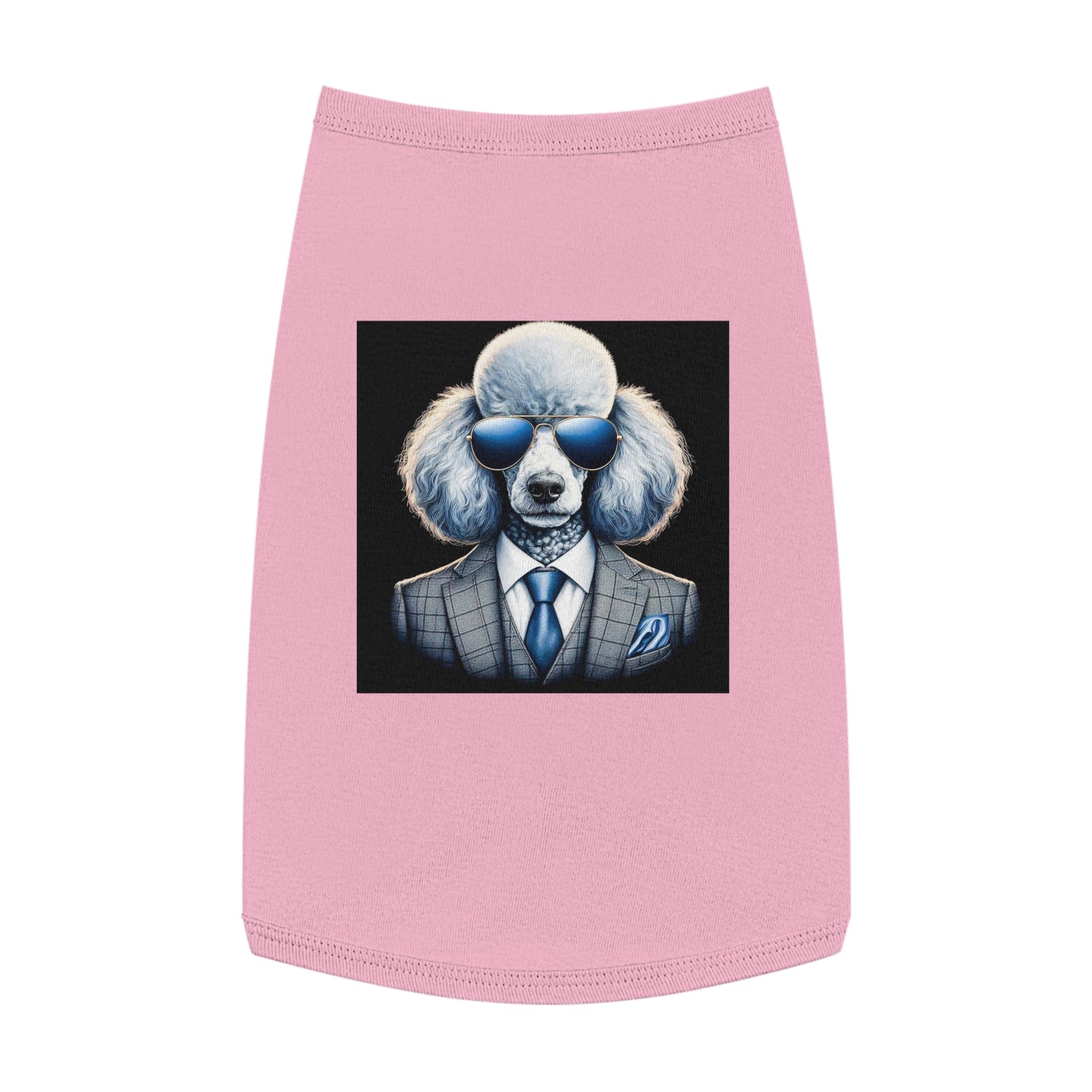 Pet Tank Top Poodle serious business Pets Printify L Pink