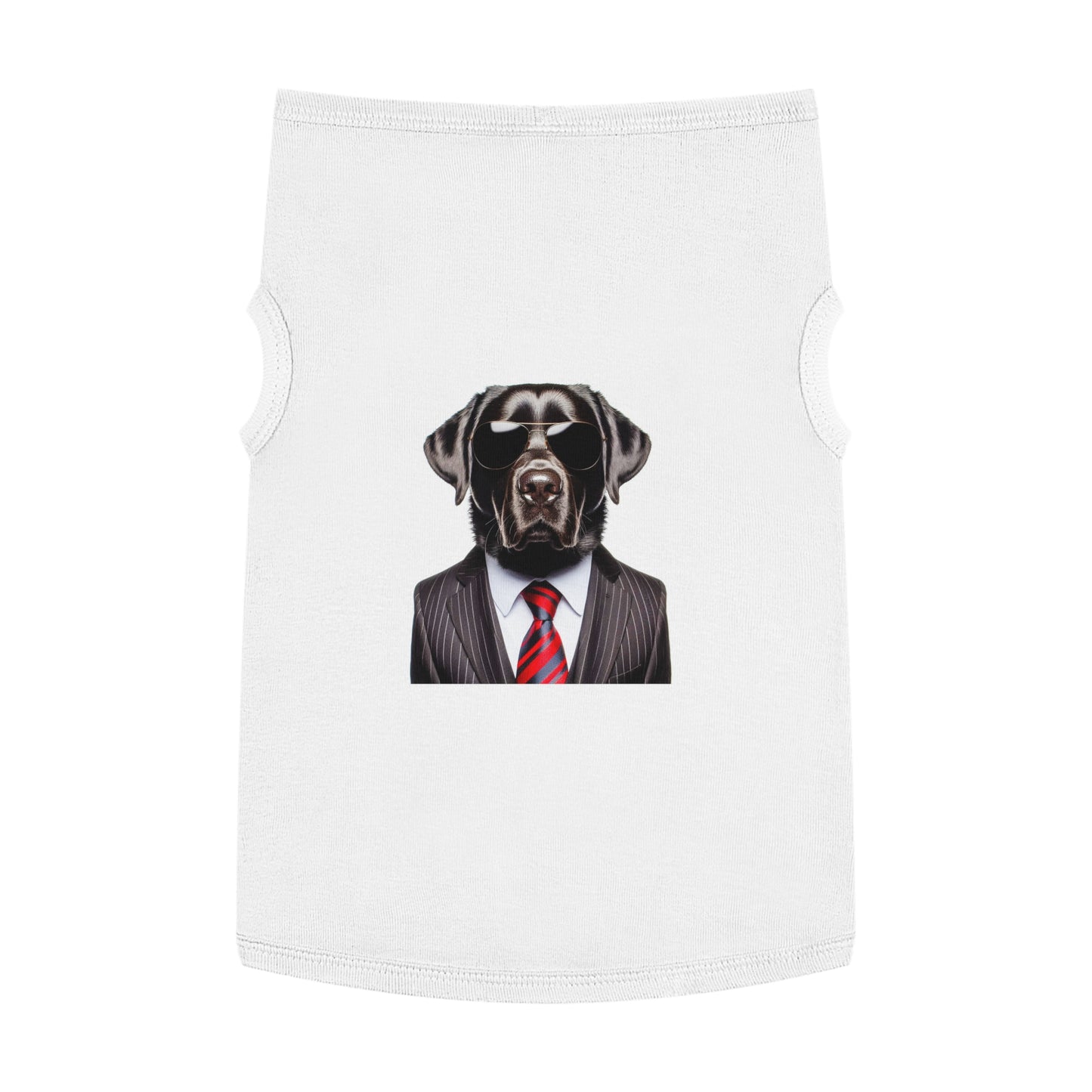 Labrador Retriever black suit shirt Pets Printify XL White