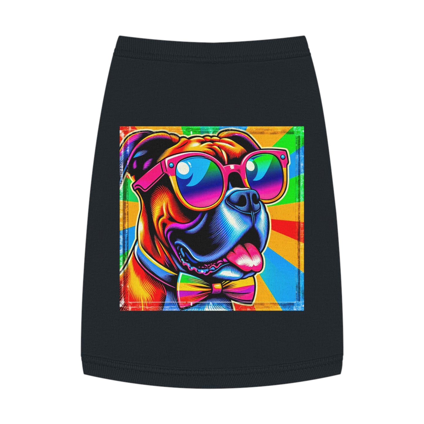 Pet Tank Top Boxer Pets Printify M Black
