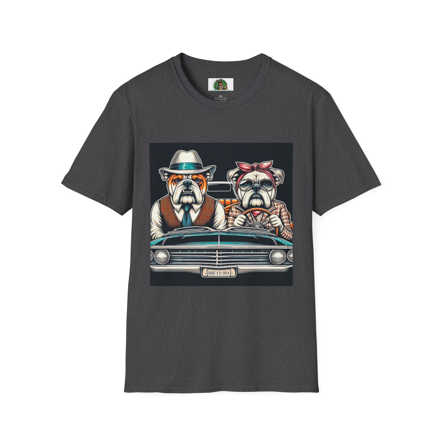 Wacky Bulldog 20s couple t shirt T-Shirt Printify XS Dark Heather