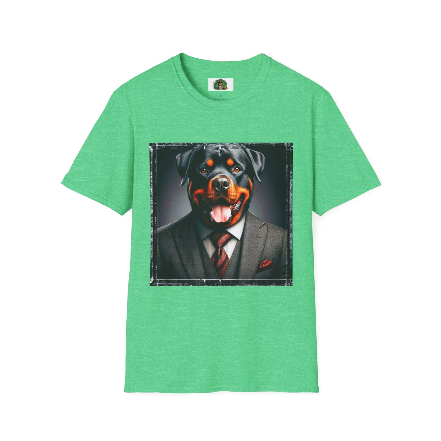 Rottweiler nice suit shirt T-Shirt Printify S Heather Irish Green