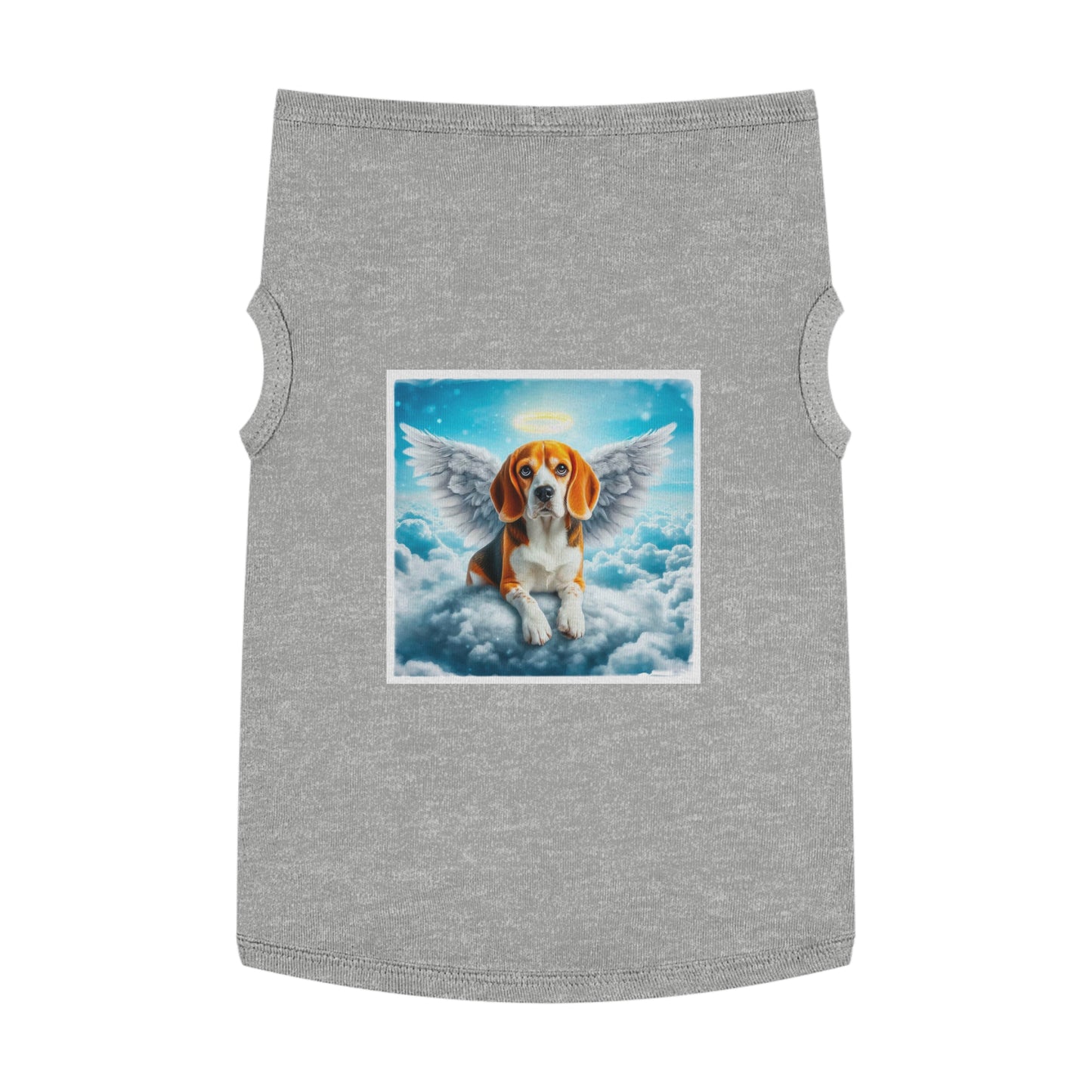 Pet Tank Top Beagle Angel Pets Printify XL Heather
