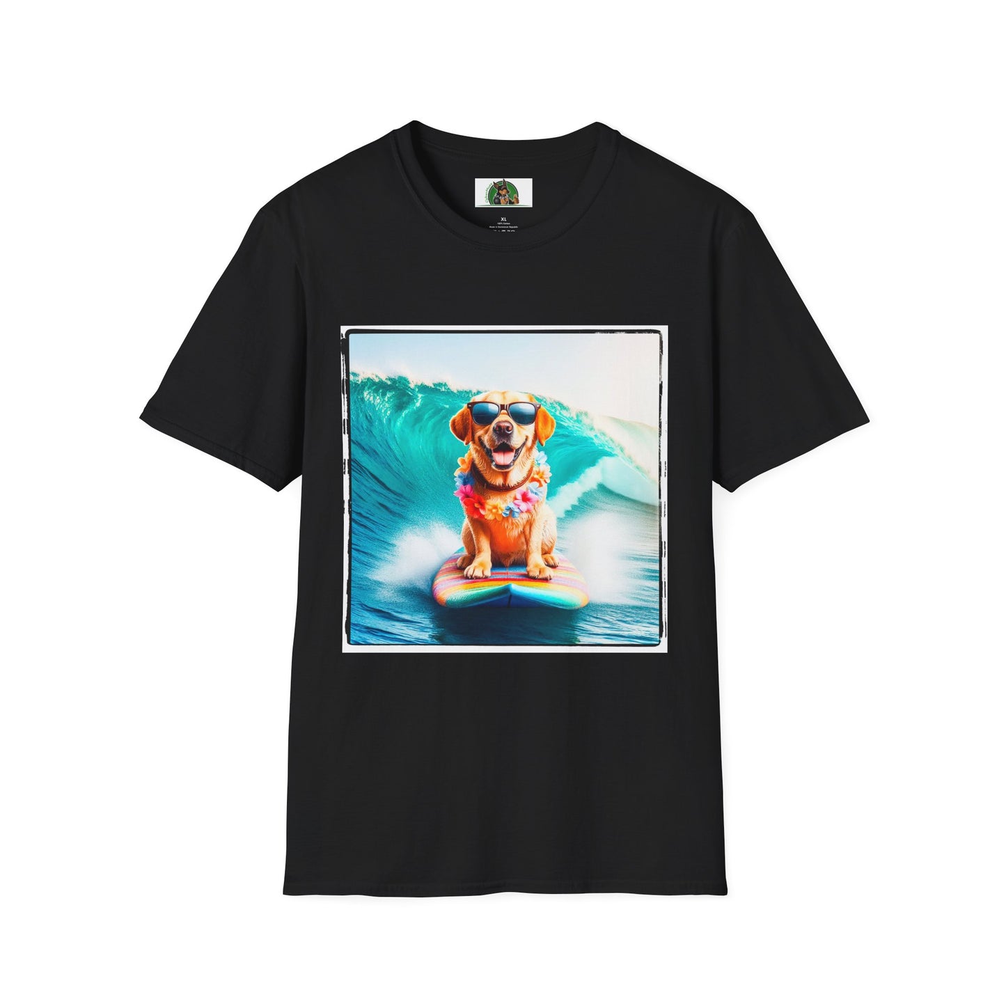 Labrador Retriever crashing waves shirt T-Shirt Printify XS Black