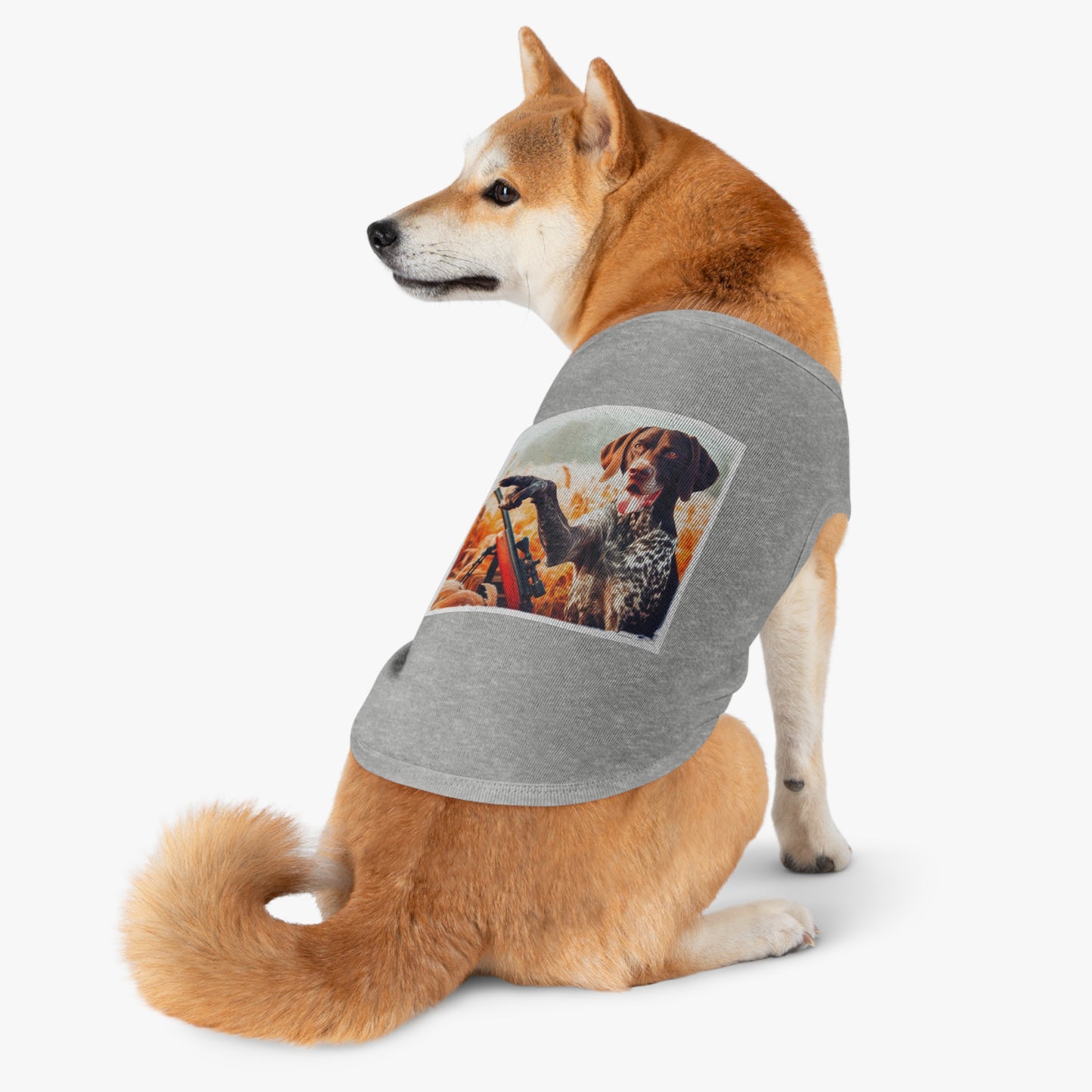 Wacky Pet Tank Top German Shorthaired Pointer violin playing t shirt Pets Printify