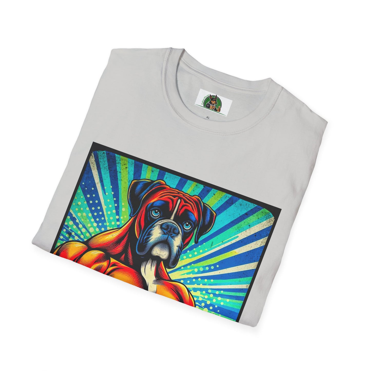Boxer Muscle Dog T-Shirt Printify