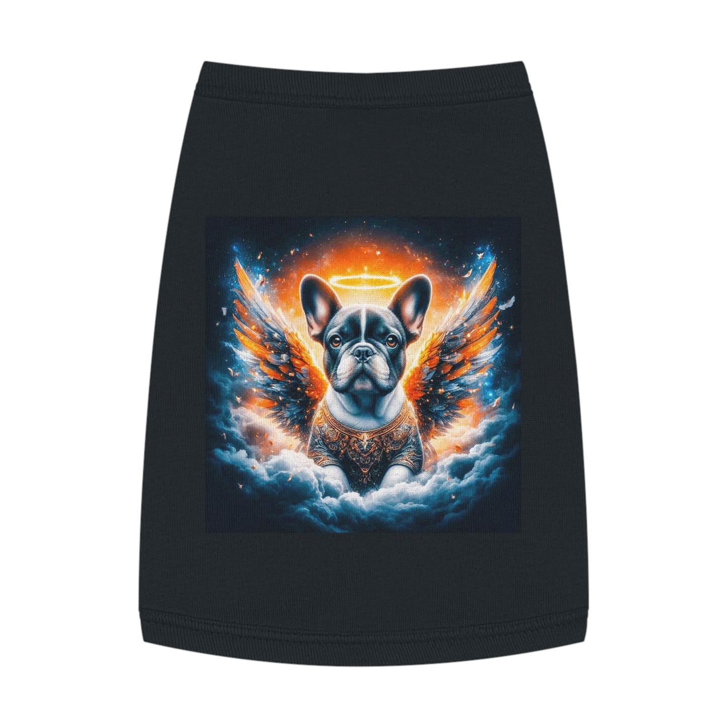 Pet Tank Top French Bulldog heaven and clouds t shirt Pets Printify M Black