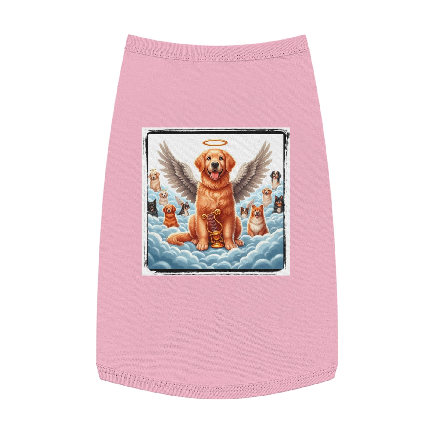 Golden Retriever tank top puppy heaven Pets Printify L Pink