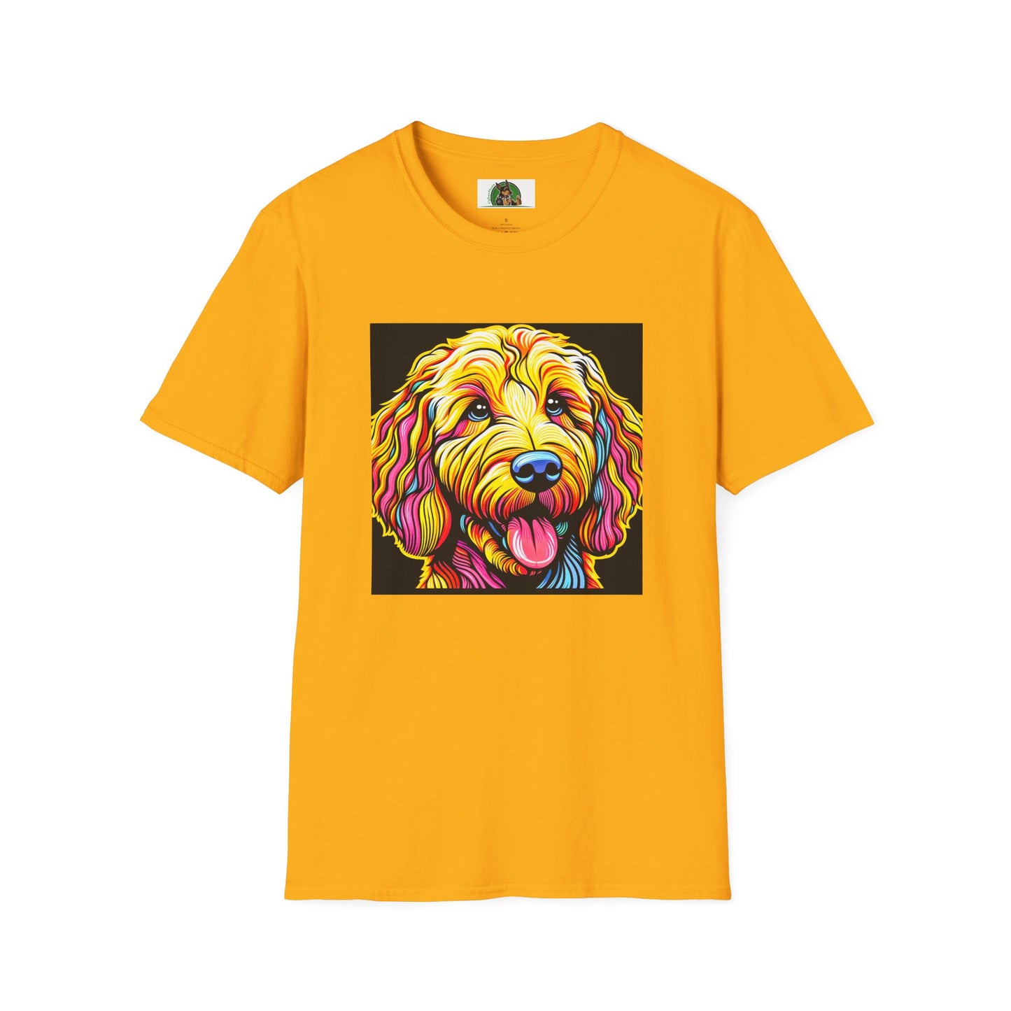 Golden Doodle pretty colors t shirt T-Shirt Printify S Gold