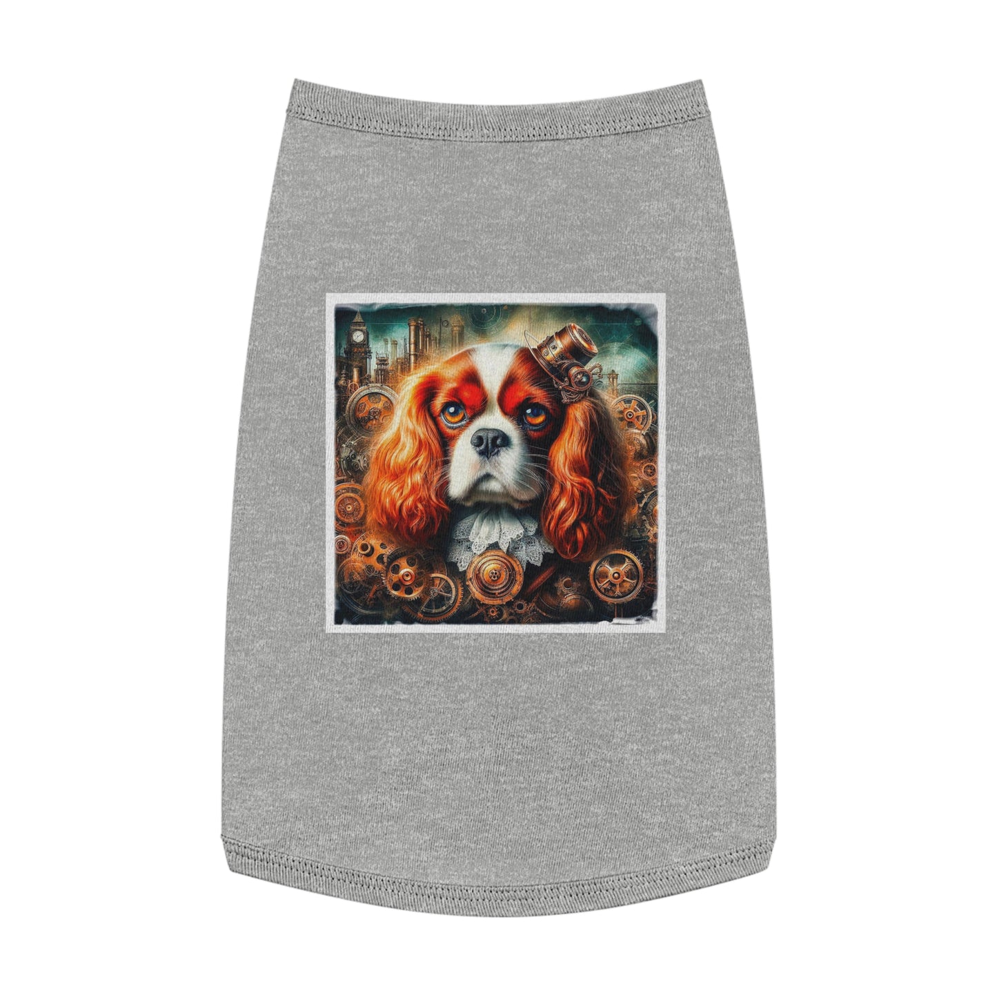 Pet Tank Top Cavalier King Charles Spaniel Steam Punk T Shirt Pets Printify L Heather