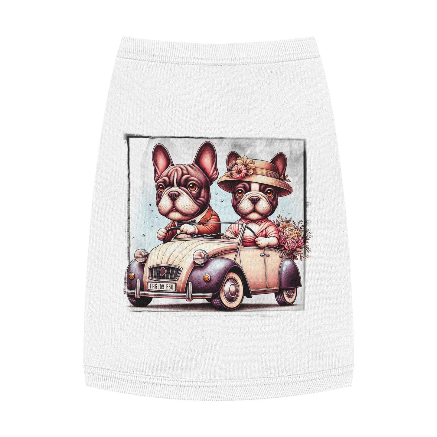 Wacky Pet Tank Top French Bulldog young couple t shirt Pets Printify