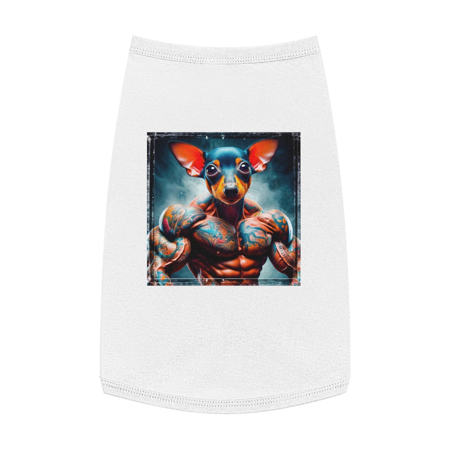 Pet Tank Top Rat Terrier arm day Pets Printify L White